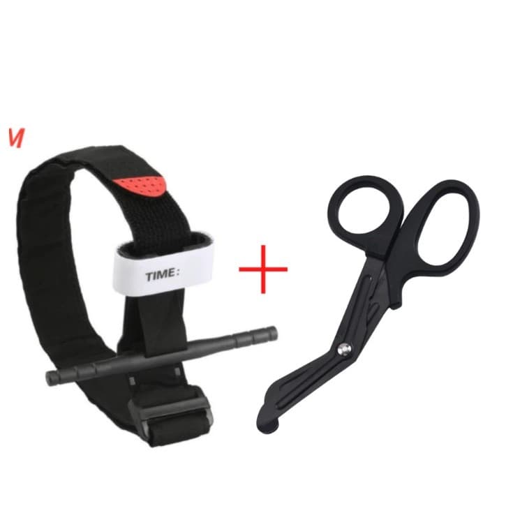 Kit Torniquete Tático Militar Kit Primeiros Socorros Tesoura Aph Ponta Romba Socorrista