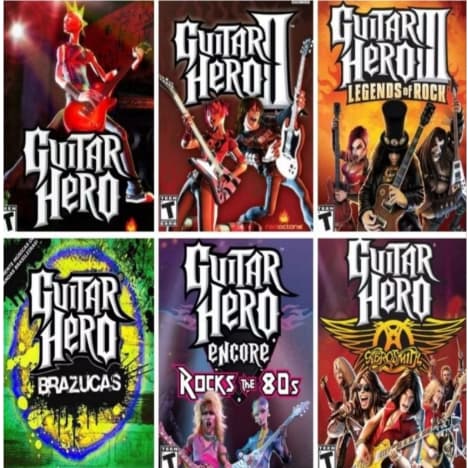 Coleção Completa Guitar Hero Playstation - PS2