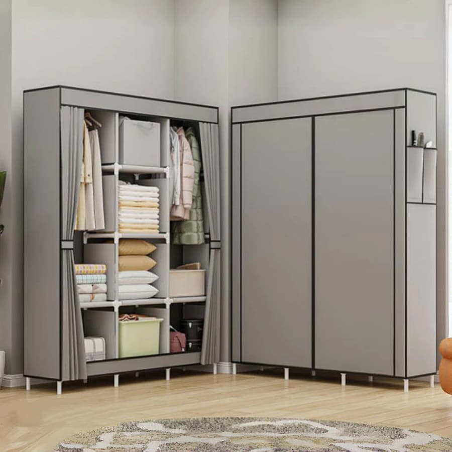 Guarda Roupa Dobrável Organizador De Roupas Com Ziper Multifuncional