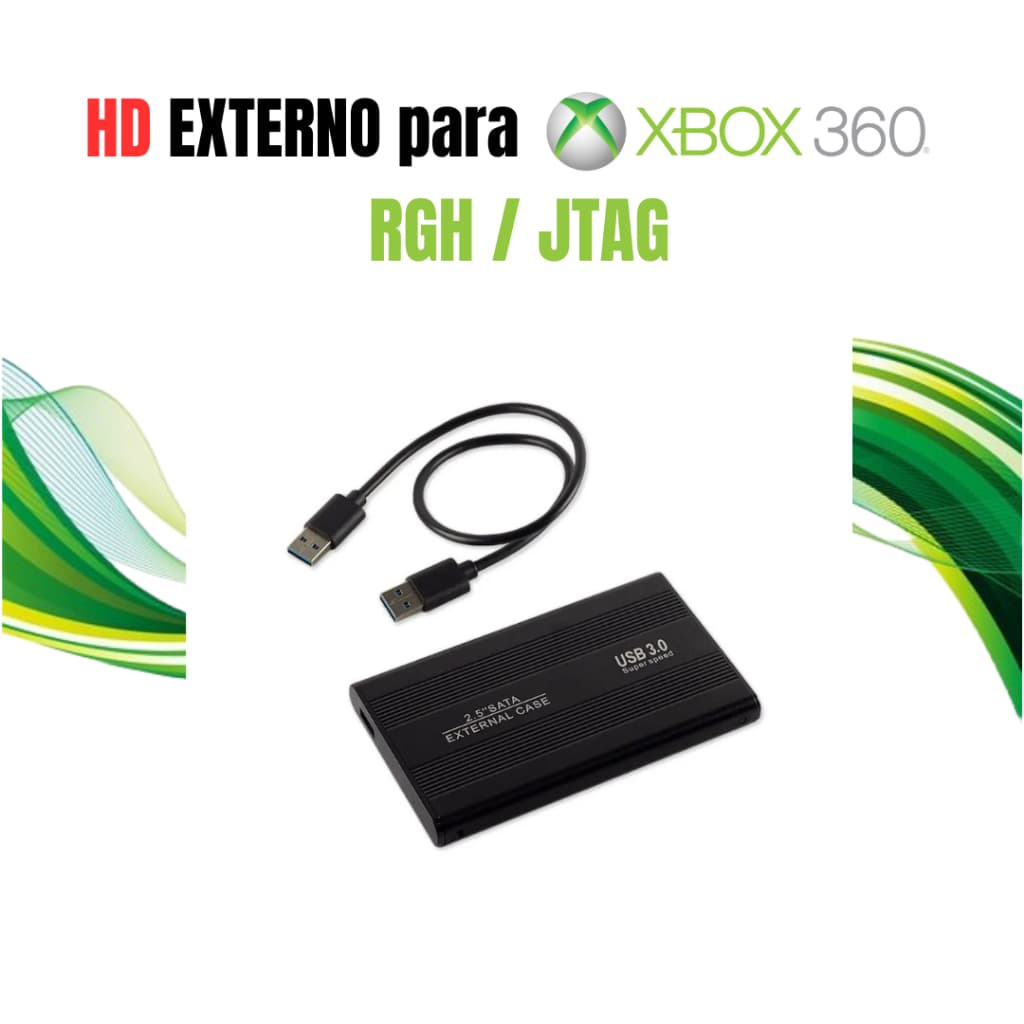 HD externo para Xbox 360 RGH/JTAG 500GB LOTADO