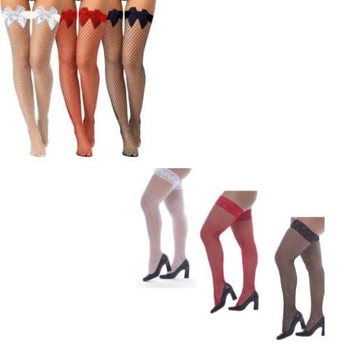 Meia Arrastão Com Renda 7/8 Com Laço e sem laço para Festa