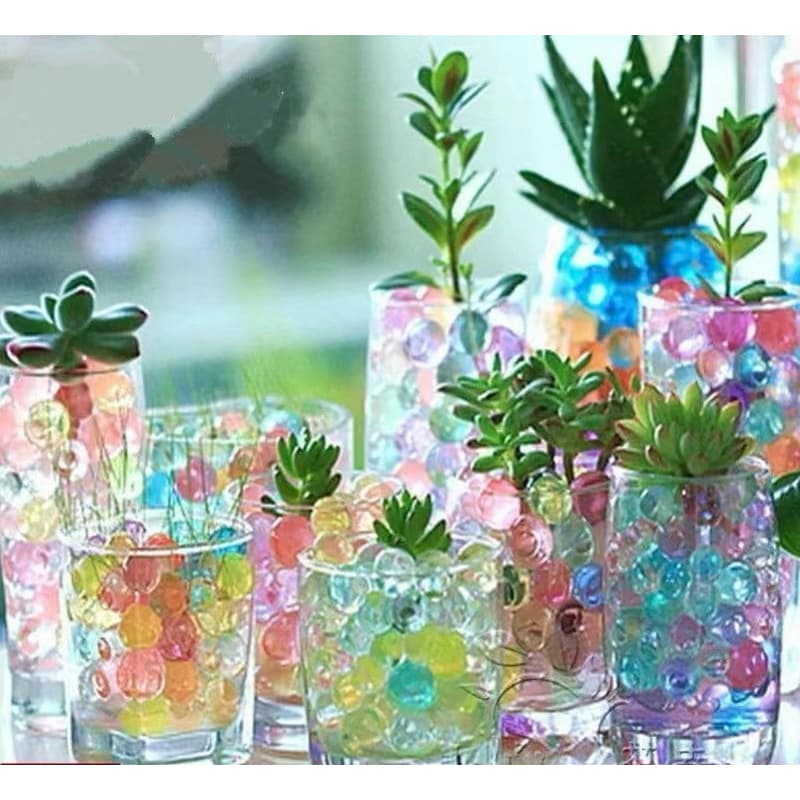 4000/2000/20000 Bolinhas de Gel Coloridas e Transparente Decorativo