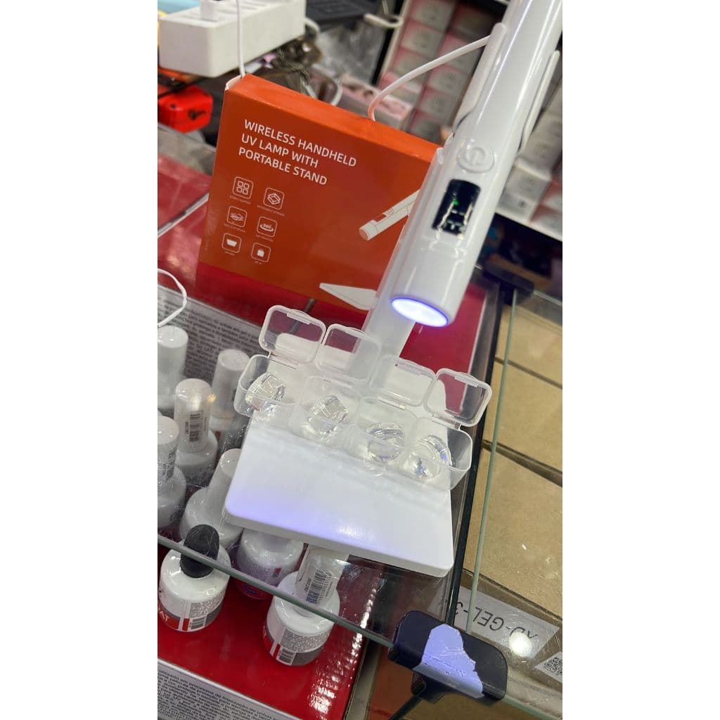 lanterna portatil com suporte led uv