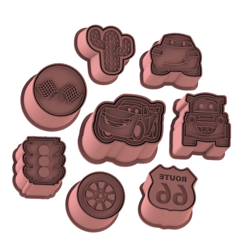 Ejetor e modelador de Docinhos e Doces Carros Filme Disney