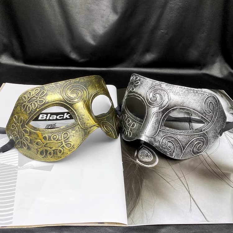 KIT2 Mascaras Fantasia Gladiador Romano Baile Festa Sexy Carnaval