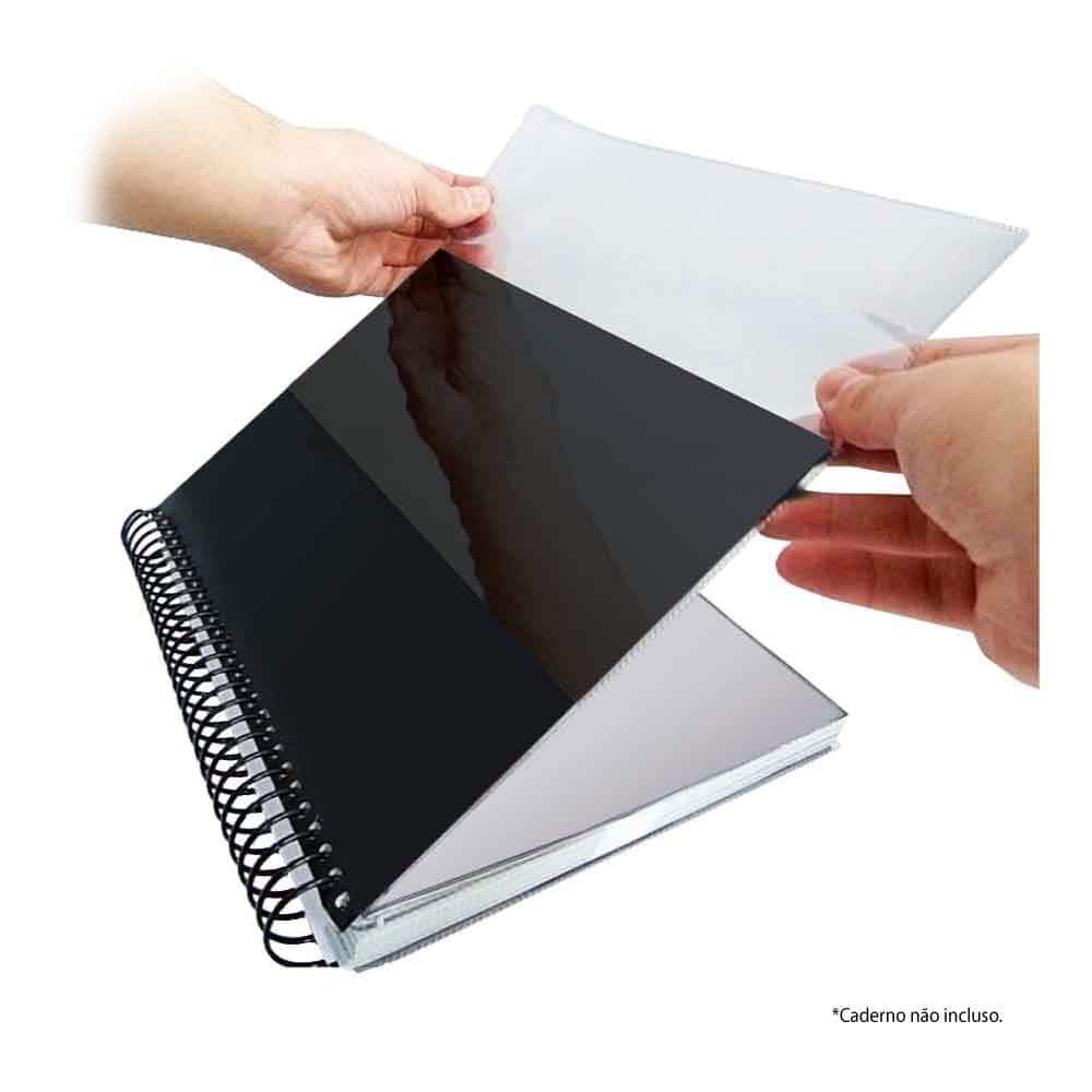 Capa Pronta para cadernos e livros  ESPIRAL l transparente l 200mmx275mm