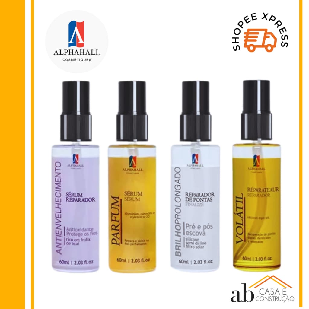 Reparador de Pontas Alphahall Serum Açai Volatil Cristal 60ml