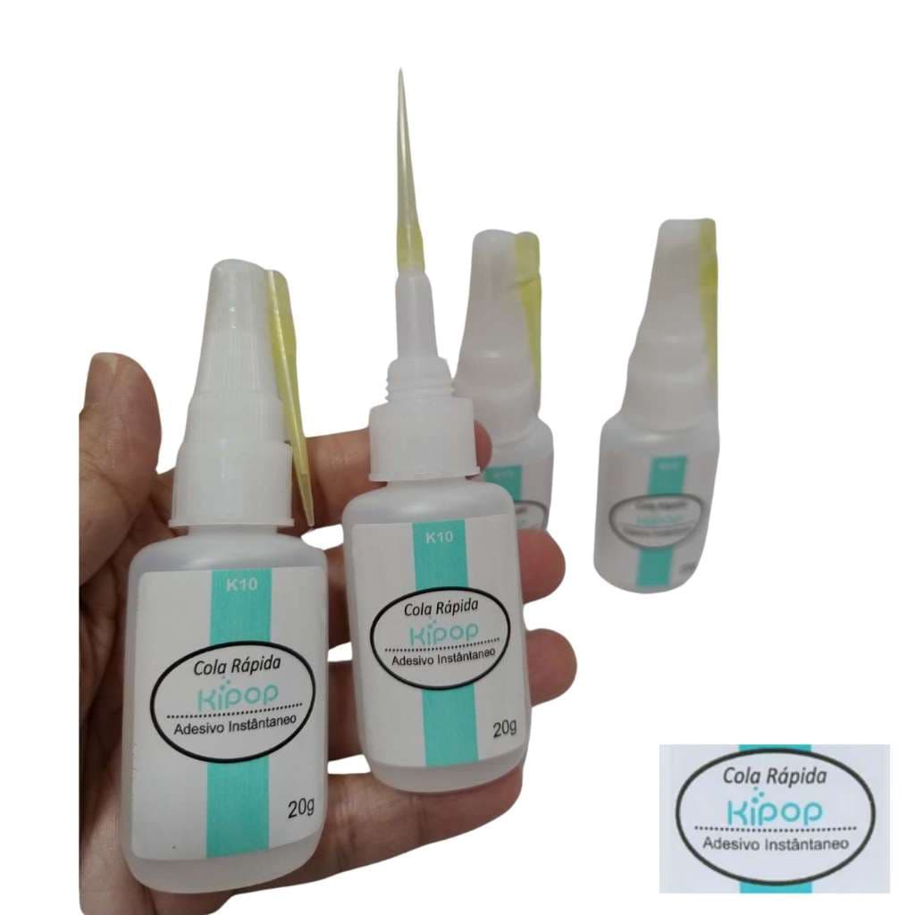 Cola Rápida Kipop K10 Instantânea Para Aplique Emborrachado e Artesanatos