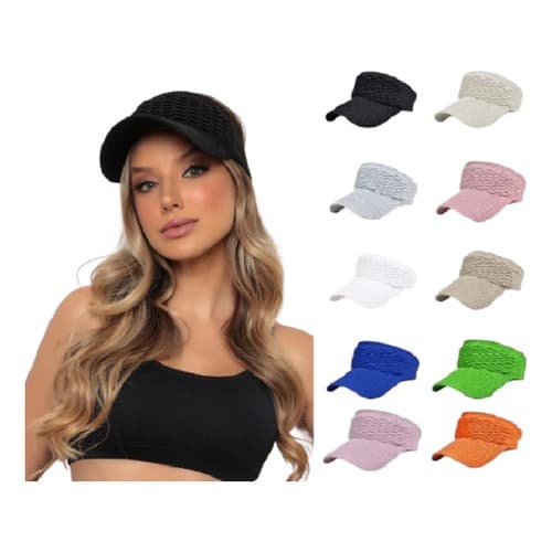 Viseira Esportiva Feminina Confortável Sport Tecido Elástico Fitness Verão Proteção Rosto