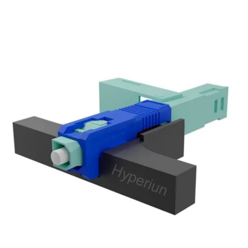 Kit 10 Pçs Fast Conector SC/UPC One Click Azul + Gabarito