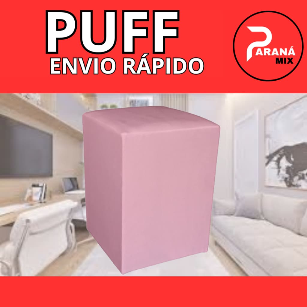 Puff banqueta quadrado super macio suede multiuso