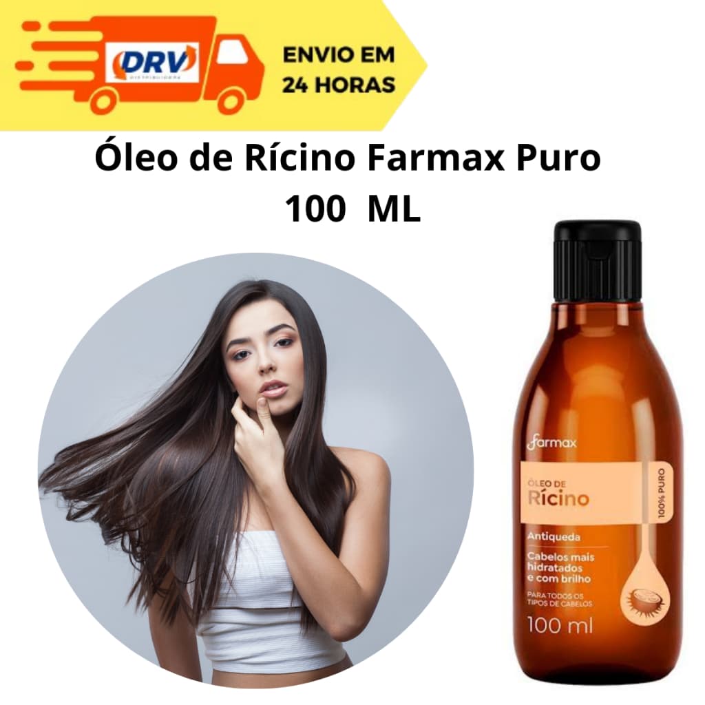 Óleo de Rícino Farmax Puro 100 ML - Óleo de Rícino Farmax - Óleo de Rícino Puro - Óleo de Mamona