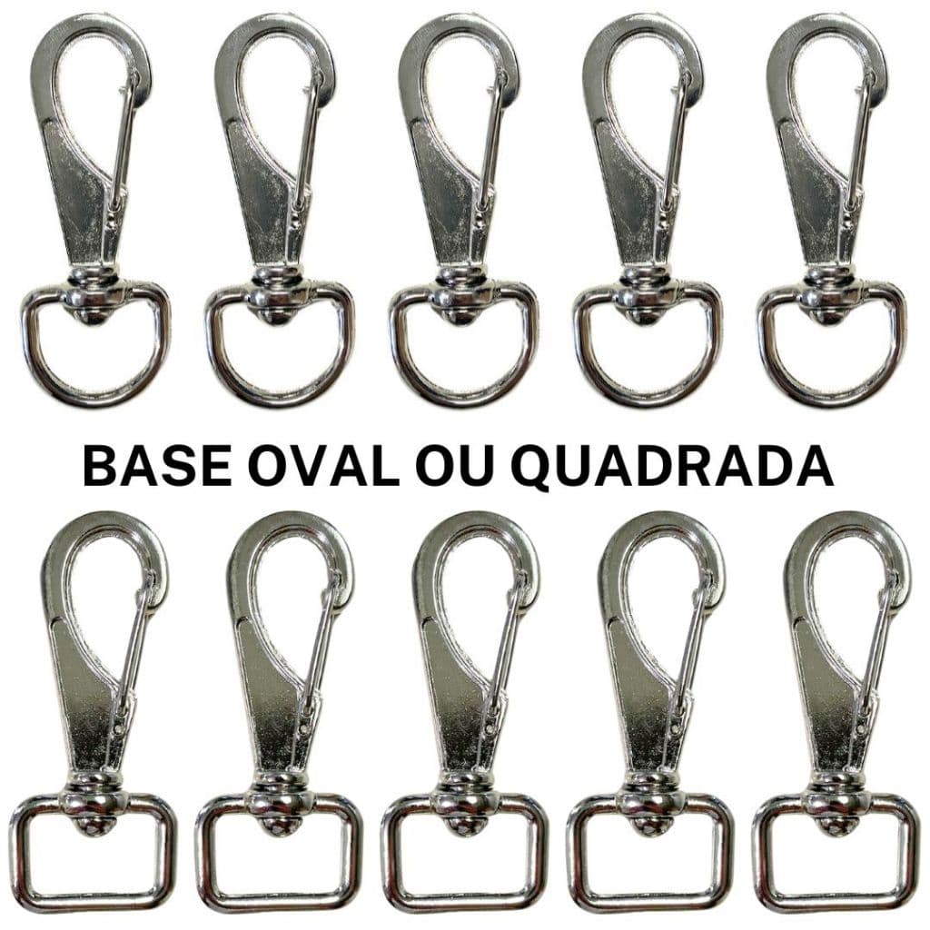 5un Gancho Mosquetão 85mm Niquelado