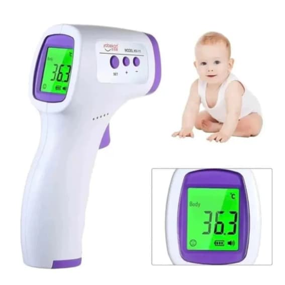 Termômetro infravermelho com display LCD digital para bebê adulto