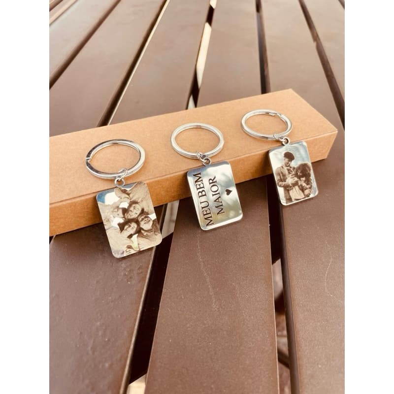 Chaveiro Inox Foto Gravação a Laser Ultra Realista o melhor presente