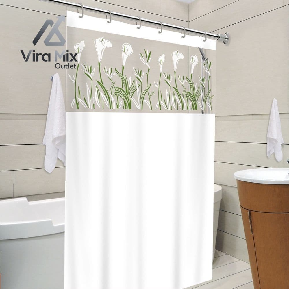 Cortina de Banheiro Estampada PVC Premium – Antimofo, Resistente e Fácil de Lavar