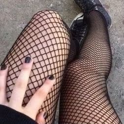 Meias Calça Arrastão Feminina Adulto Preta Tamanho Único