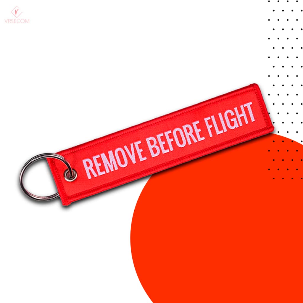 Chaveiro Remove Before Flight Vermelho - Impresso Frente e Verso