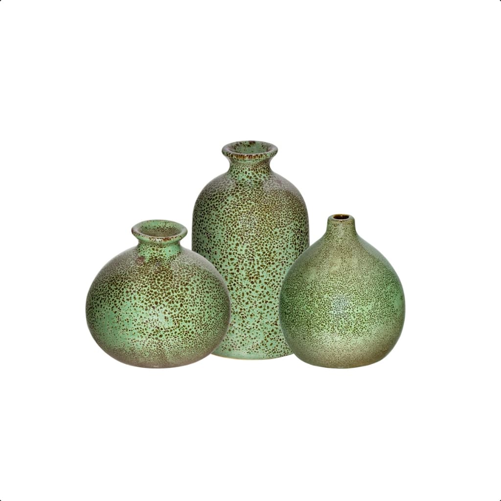 Trio de vasos Rafina decorativos lançamento sala cozinha decoração plantas