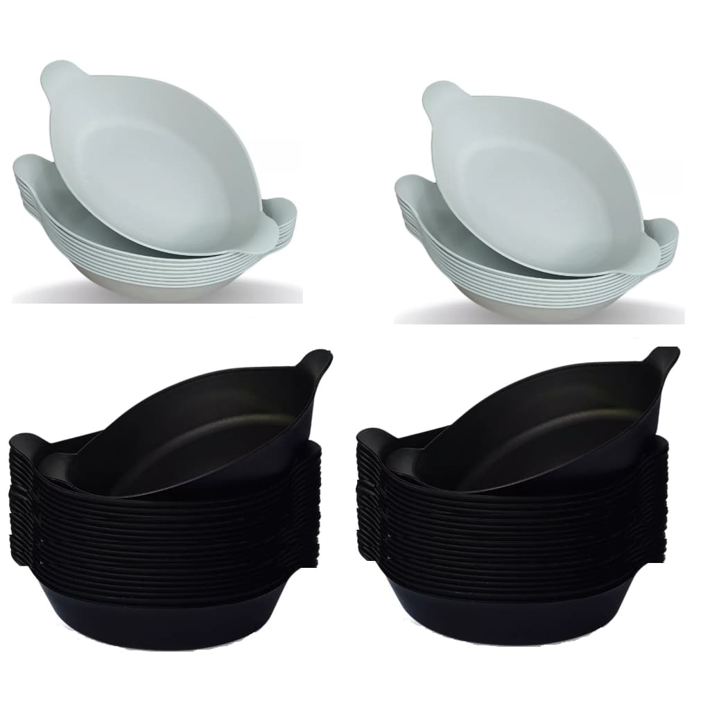 20 Petisqueira Barco Bandeja Prato Pastel Espeto Lanche Porções Açaí Barquinho Cumbuca Tigela 600ml