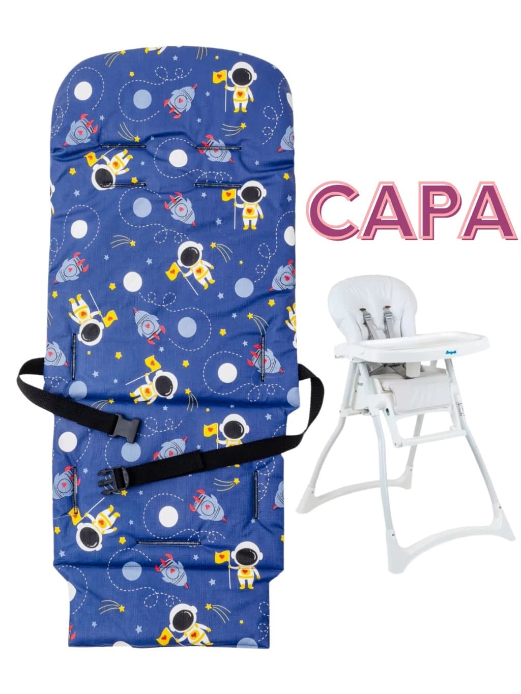 Estofado Ou Capa P/ Cadeirão De Alimentação Do Bebê