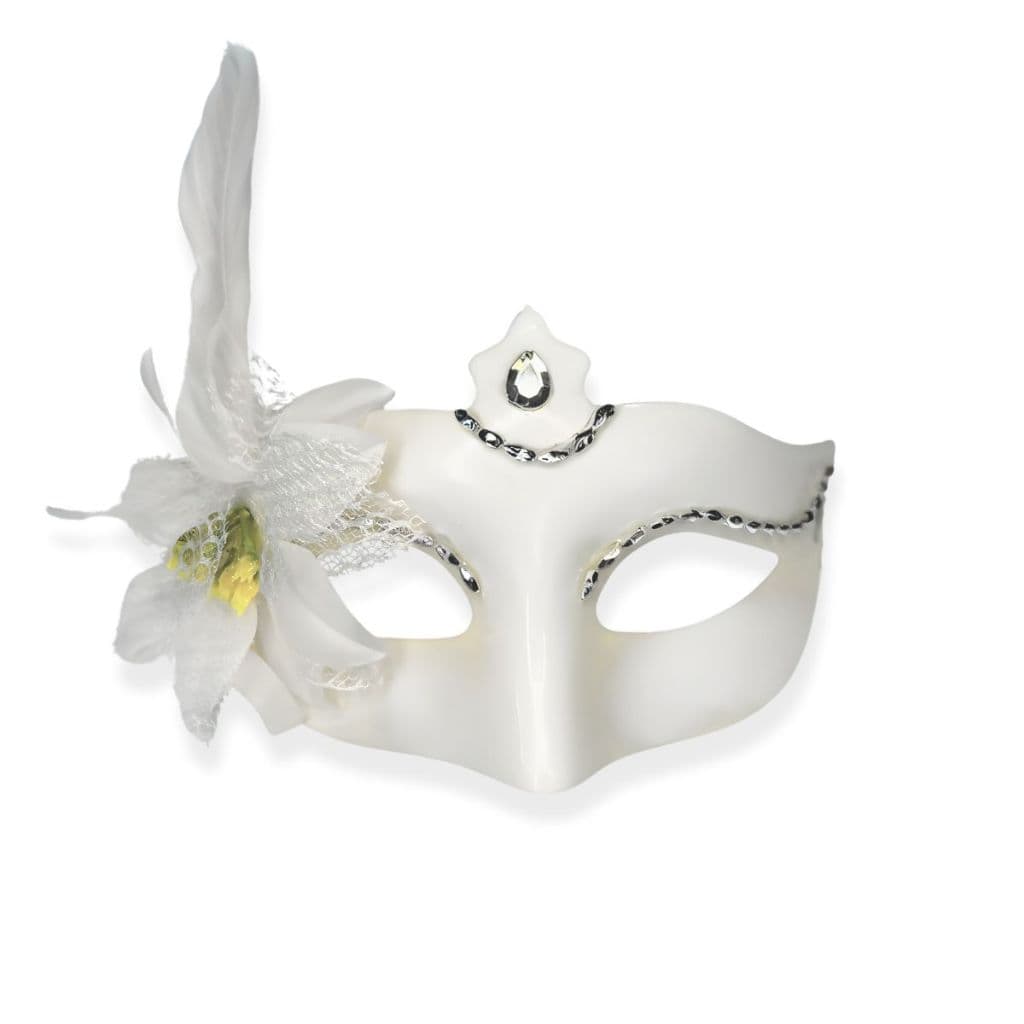 01 Mácara de Rosto Luxo Noiva Renda Baile Festa Fantasia Carnaval