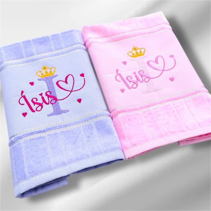 2 Toalhas Bordadas Personalizadas com Nome