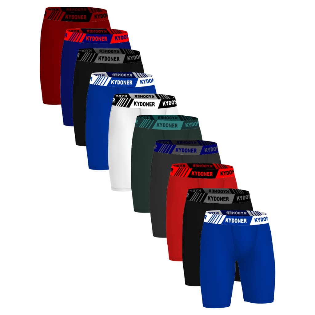 Kit 10 Cuecas Boxer Long Leg Ciclistas Masculinas