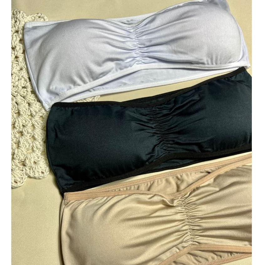 Sutiã Top Faixa Tomara Que Caia Bustiê Bojo Sem Alça Conforto Dia A Dia