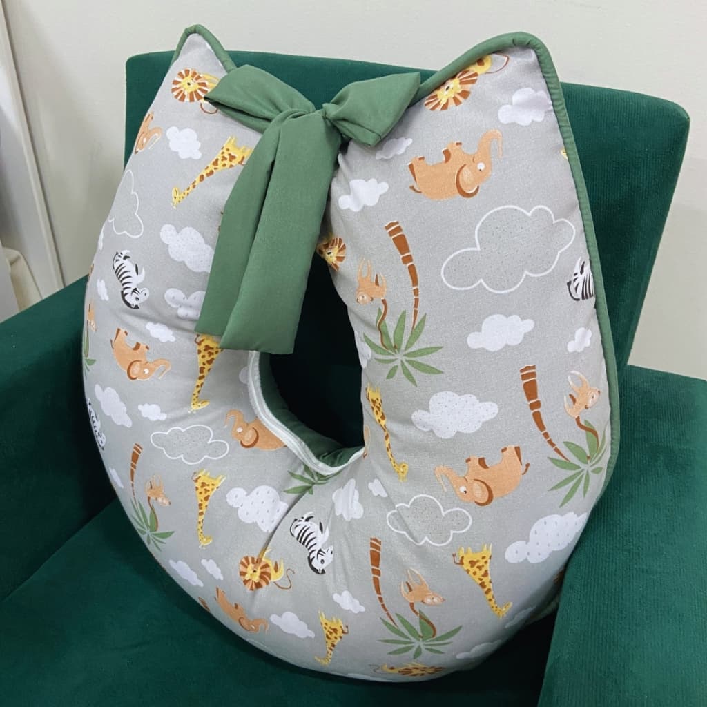 Almofada Amamentar Para Recém Nascido 100% Algodão - Menina Menino