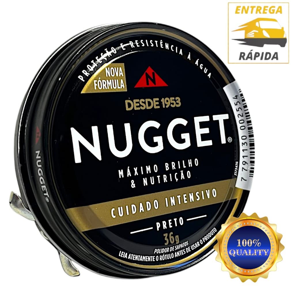 Graxa Preta ou Marrom Nugget para Sapatos e Couro Cera para Brilho em sapato