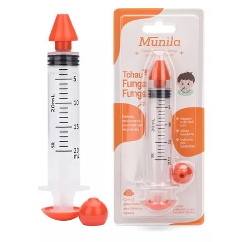 Munila Tchau Funga Funga 20ml Seringa Para Lavagem Nasal