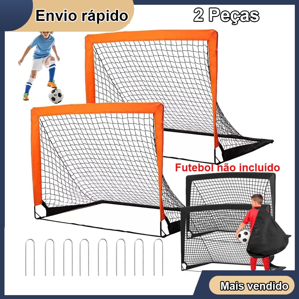2 x trave de gol de futebol Gol de futebol de jardim ao ar livre Rede de gol de futebol 120*90cm