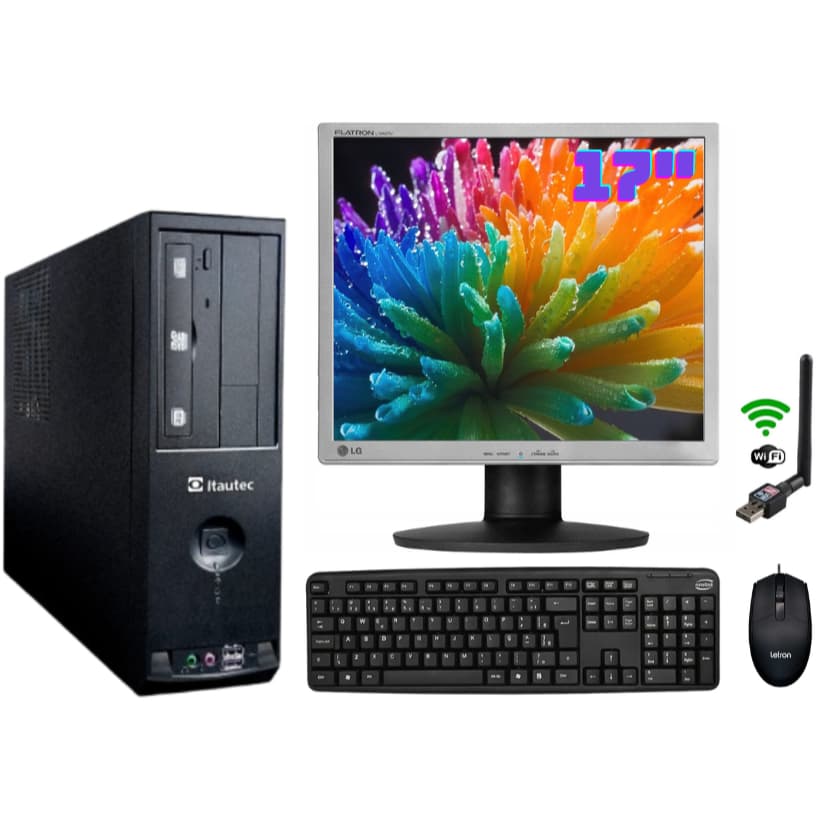 Computador Completo Amd Phenom X2 6gb Ddr3 500GB Hd Wifi Tela 17" Home Office Estudo Trabalho