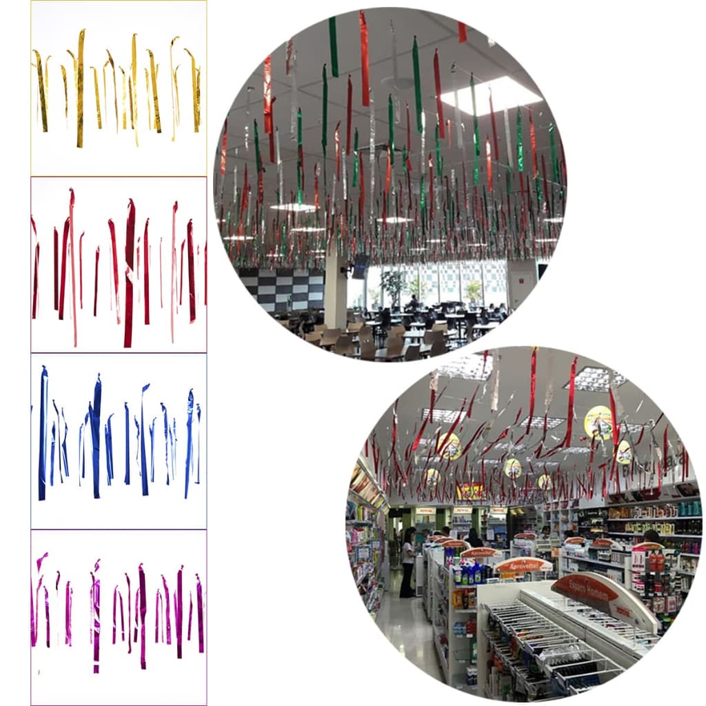 Decoração Varal de Fitas Metalizada Com 10 Metros  Carnaval Faça Sua Torcida Escolha A Cor