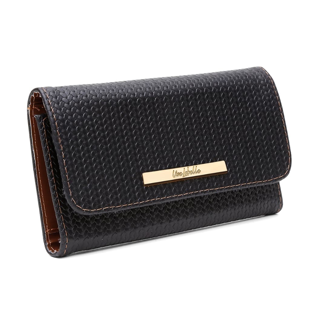 Carteira Feminina de Mão em Couro Original Uselabelle com Repartições Bolso Interno e Porta Moedas
