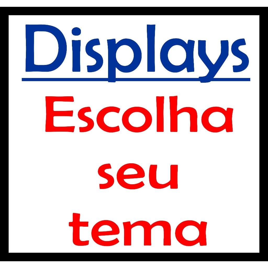 1 DISPLAY TEMA A ESCOLHER 60, 70,80, 90 CM ou 1 METRO MDF 3 MM