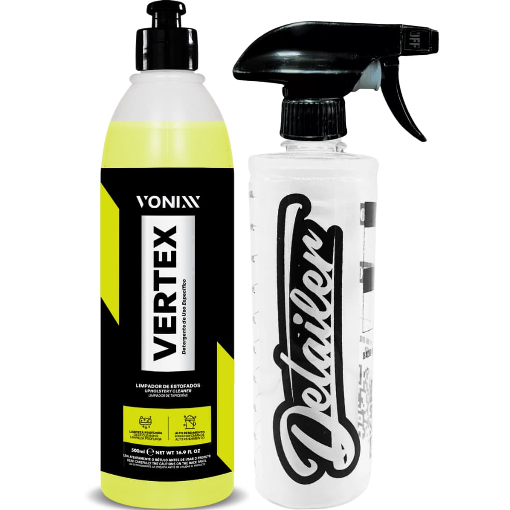 Limpador de Estofados Vertex 500ml Borrifador Detailer Vonixx