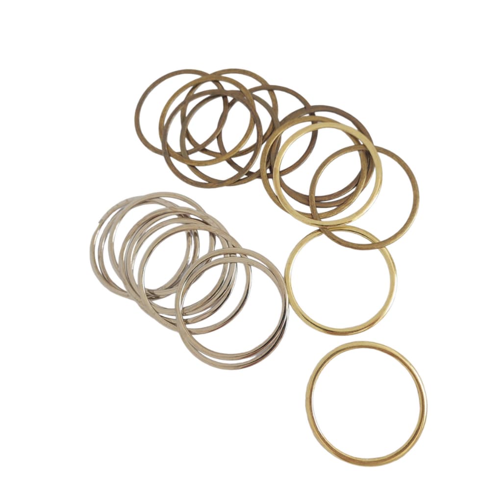 Argola Metal 25mm, 35mm, 40mm e 50mm Prateada c/ 10und