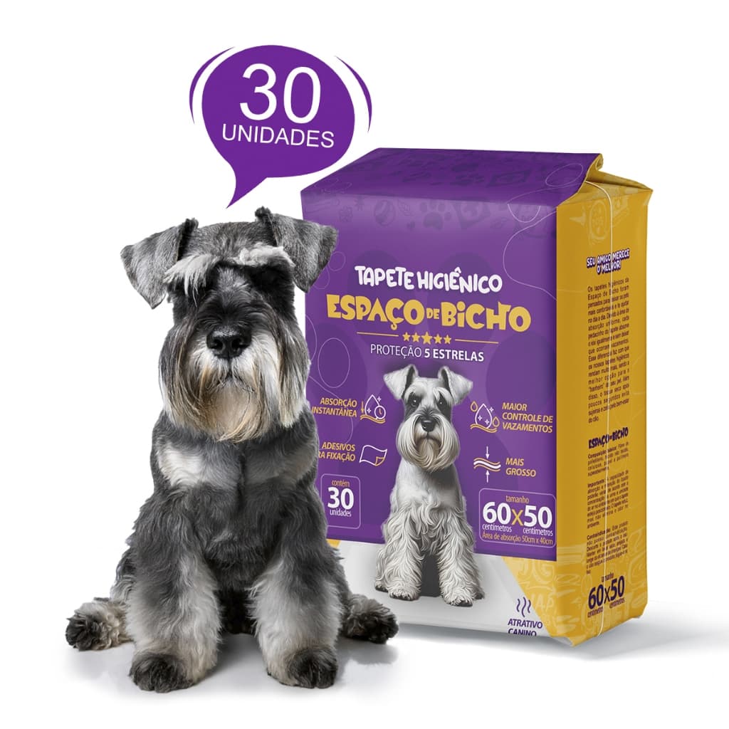 Kit 30Tapete Higiênico Espaço De Bicho Para Cães 50x60cm  - Envio Imediato