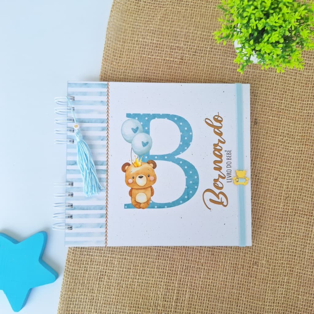 Livro do bebê - Monograma Ursinho
