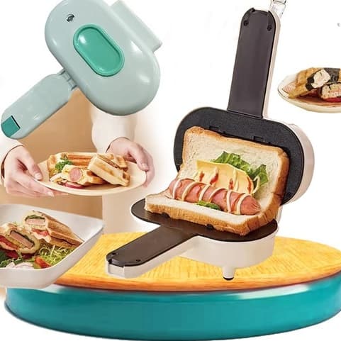 Mini Panela Elétrica Torradeira Sanduicheira Sanduiche Cachorro Quente Burrito Hot Dog Pão Assado