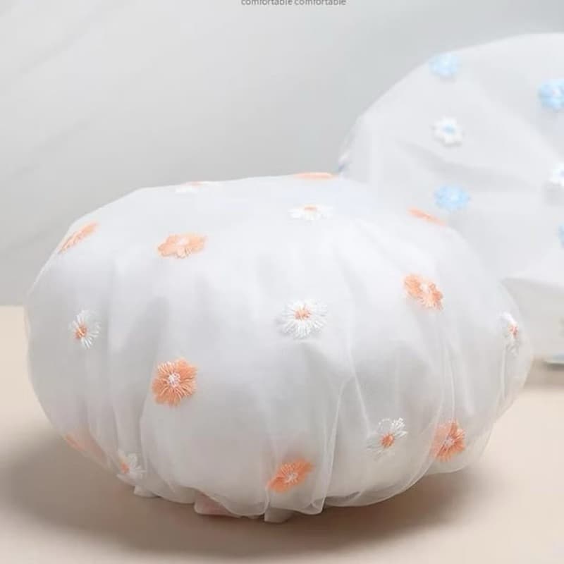 Touca De Banho Luxo Camada Dupla Elástico Impermeável