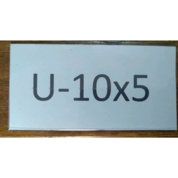 PORTA ETIQUETA/PREÇO U 10X5 C/DUPLA FACE 100 UN