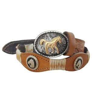 Cinto Country Infantil de Couro Legítimo Artesanal de Cavalinho