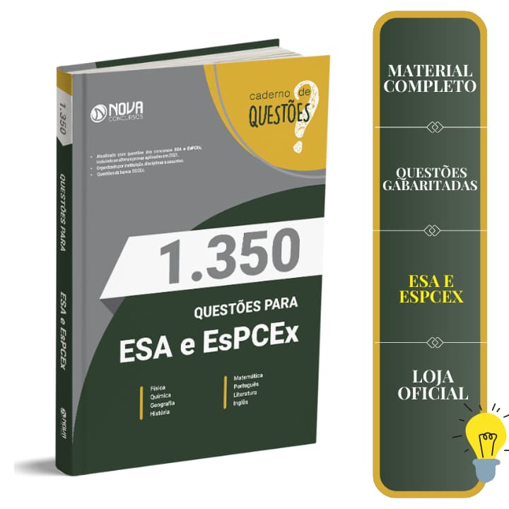 Caderno 1.350 Questões Gabaritadas ESA e EsPCEx
