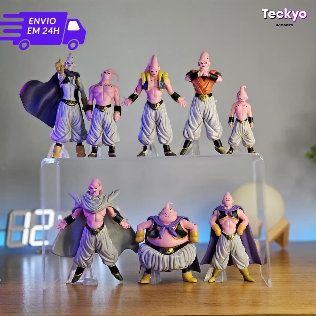 Boneco Majin Boo Bu Dragon Ball Miniatura Todas as Transformações do Buu Anime