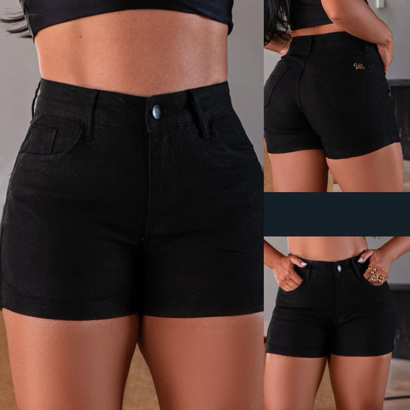 Short Jeans Skinny Com Lycra e Empina Bumbum Elastano