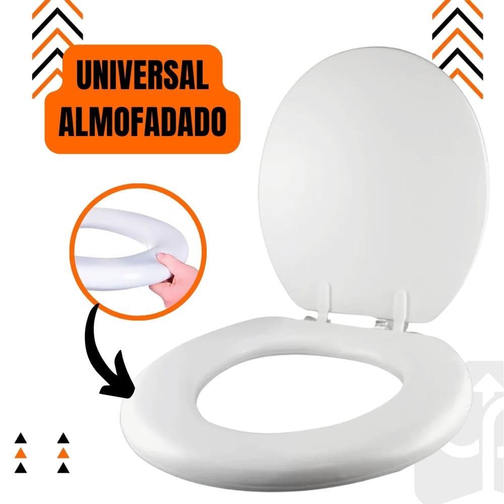 Assento Sanitário Almofadado PREMIUM Universal Tampa Privada Banheiro