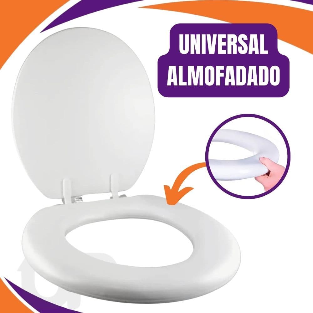 Assento de Vaso Sanitário Almofadado Universal Premium